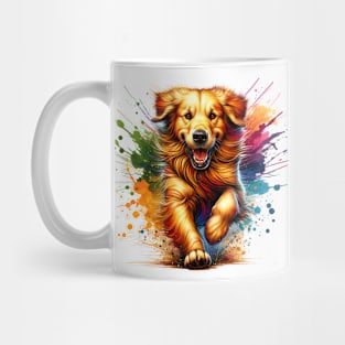 Golden Retriever Dog watercolor splash Mug